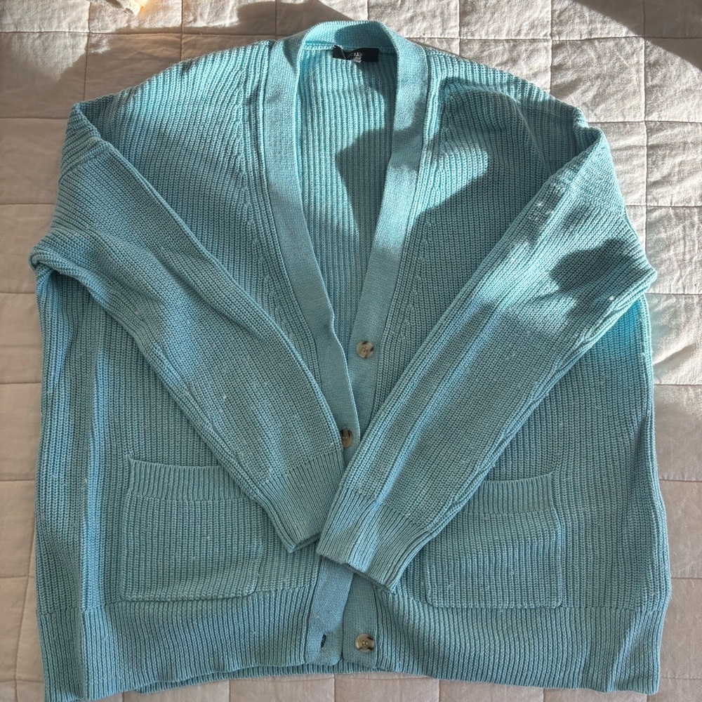 J. Crew Light Blue Women's Cardigan Sweater